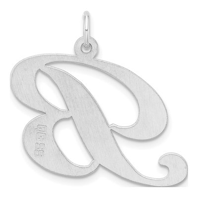 Sterling Silver Fancy Script Letter B Charm – view 4