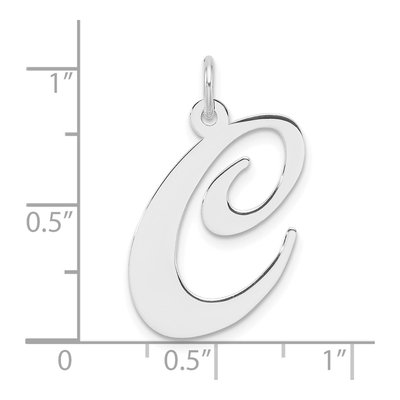 Sterling Silver Letter C Charm – view 5