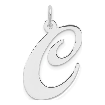 Sterling Silver Letter C Charm
