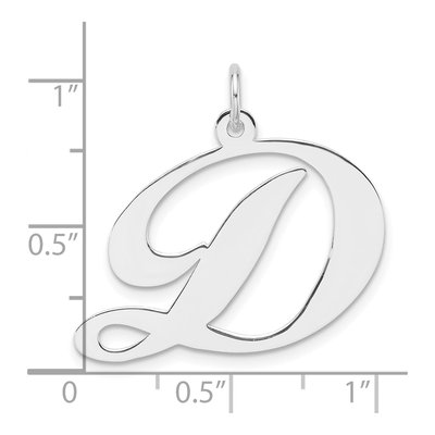 Sterling Silver Letter D Charm – view 5