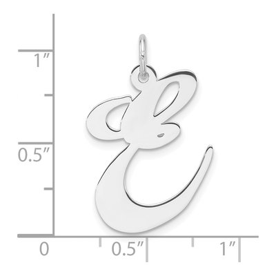 Sterling Silver Script Letter E Charm – view 5