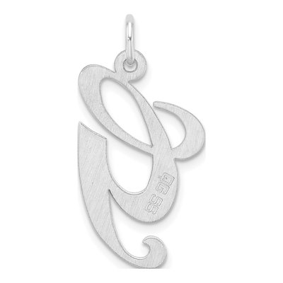 Sterling Silver Initial G Charm | Rhodium-Plated – view 4