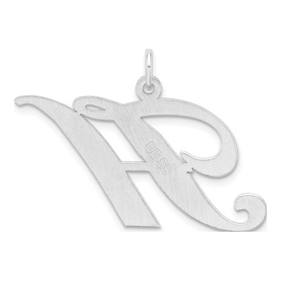 Sterling Silver Script Letter H Pendant – view 4