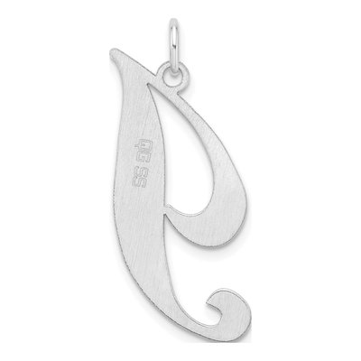 Sterling Silver Script Letter I Initial Charm – view 4