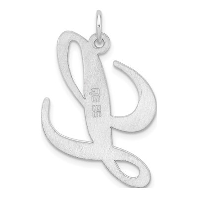 Sterling Silver Script Letter L Charm – view 4