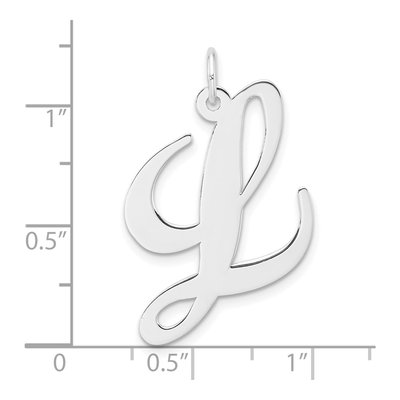 Sterling Silver Script Letter L Charm – view 5
