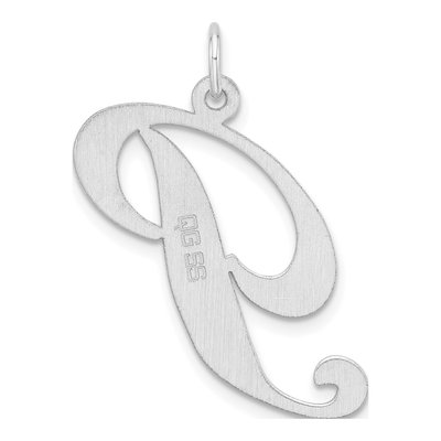 Sterling Silver Script Letter P Charm – view 4