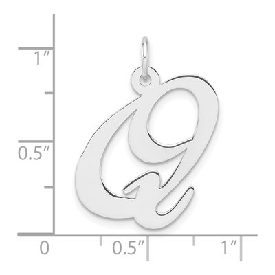 Sterling Silver Letter Q Charm – view 5
