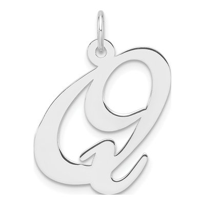 Sterling Silver Letter Q Charm