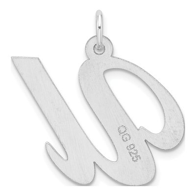 Sterling Silver Script Letter U Charm – view 4