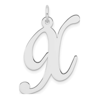 Sterling Silver Script Letter X Charm