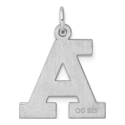 Sterling Silver Block Letter A Charm – view 4
