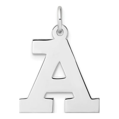 Sterling Silver Block Letter A Charm