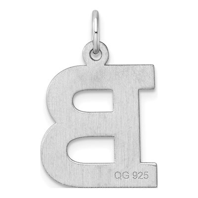 Sterling Silver Block Letter B Charm – view 4