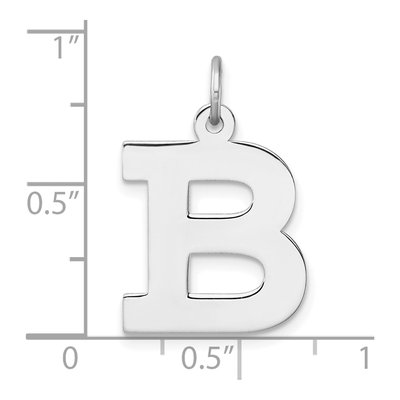 Sterling Silver Block Letter B Charm – view 5