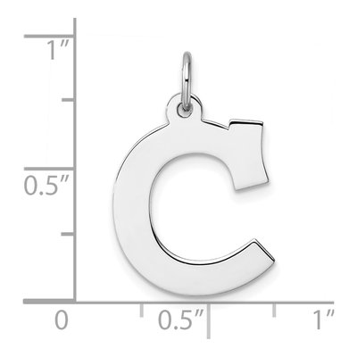 Sterling Silver Block Letter C Charm – view 5
