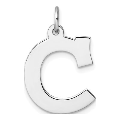 Sterling Silver Block Letter C Charm