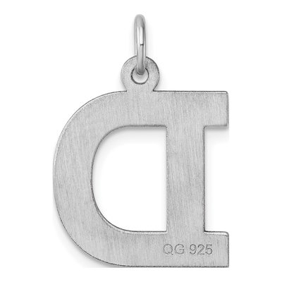 Sterling Silver Block Letter D Charm – view 4