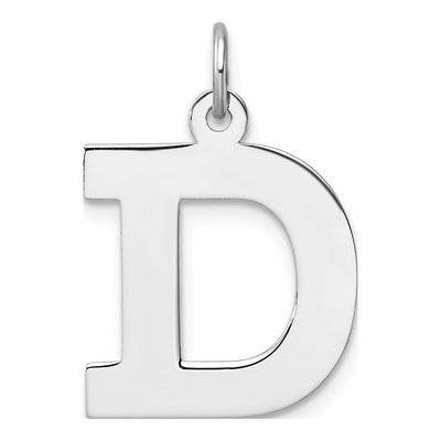 Sterling Silver Block Letter D Charm