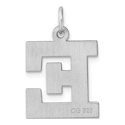 Sterling Silver Block Letter E Charm – view 4