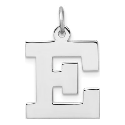 Sterling Silver Block Letter E Charm