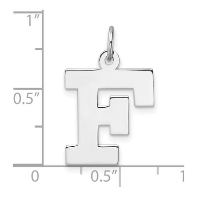 Sterling Silver Block Letter F Charm – view 5