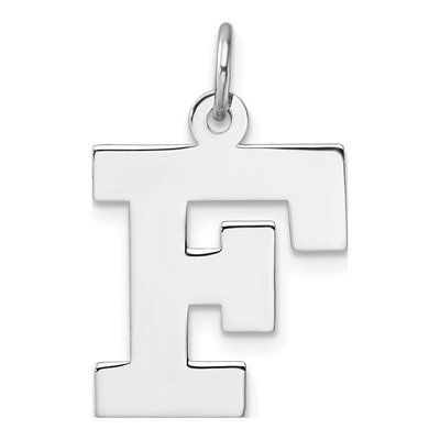 Sterling Silver Block Letter F Charm