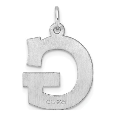 Sterling Silver Letter G Charm – view 4