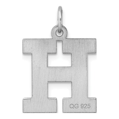 Sterling Silver Letter H Charm – view 4