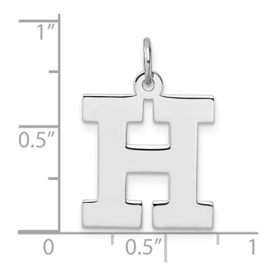 Sterling Silver Letter H Charm – view 5