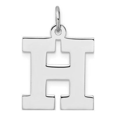 Sterling Silver Letter H Charm