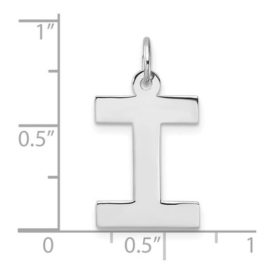 Sterling Silver Initial I Block Letter Charm – view 5