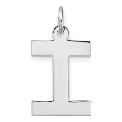Sterling Silver Initial I Block Letter Charm