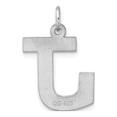 Sterling Silver Block Letter J Charm – view 4
