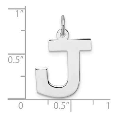 Sterling Silver Block Letter J Charm – view 5