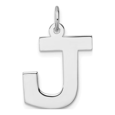 Sterling Silver Block Letter J Charm