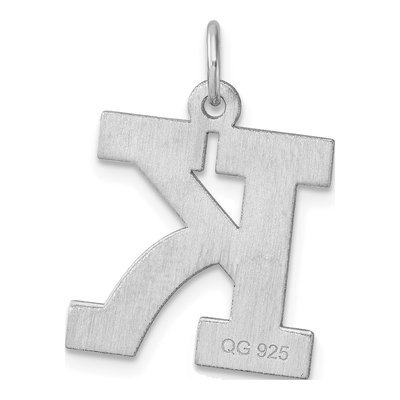 Sterling Silver Large Letter K Charm – view 4