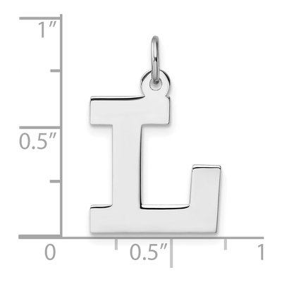 Sterling Silver Letter L Charm – view 5