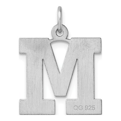 Sterling Silver Block Letter M Charm – view 4