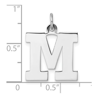 Sterling Silver Block Letter M Charm – view 5