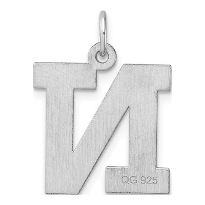 Sterling Silver Block Letter N Charm – view 4