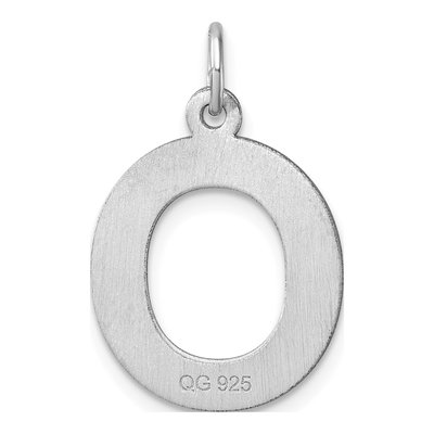 Sterling Silver Letter O Charm – view 4