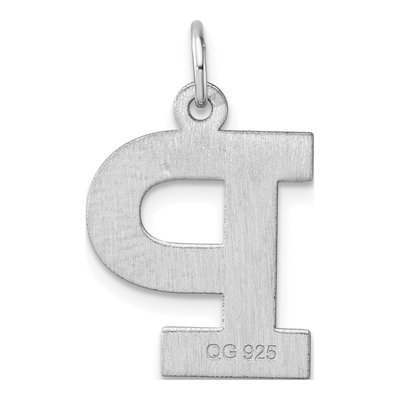 Sterling Silver Block Letter P Charm – view 4