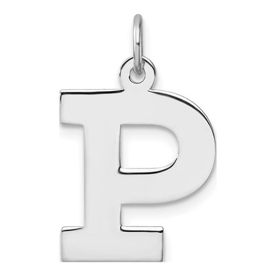 Sterling Silver Block Letter P Charm