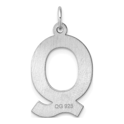 Sterling Silver Block Letter Q Charm – view 4