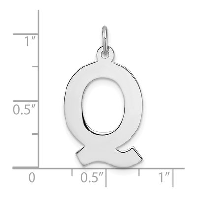 Sterling Silver Block Letter Q Charm – view 5