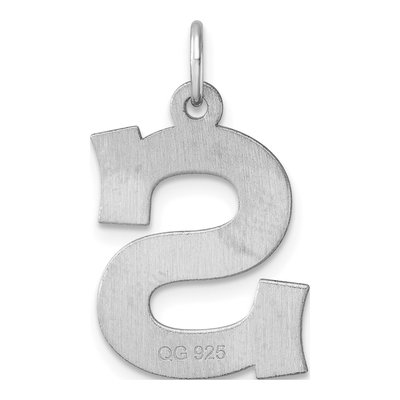 Sterling Silver Block Letter S Charm – view 4
