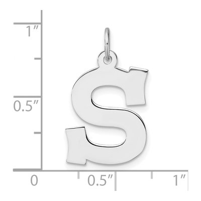 Sterling Silver Block Letter S Charm – view 5