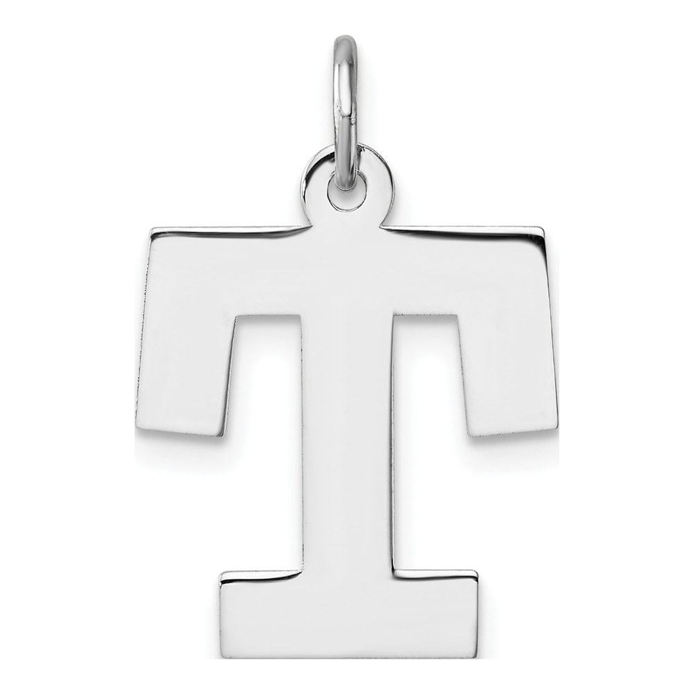 Sterling Silver Large Letter T Charm