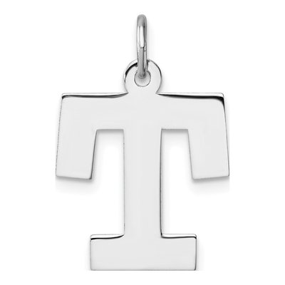 Sterling Silver Large Letter T Charm